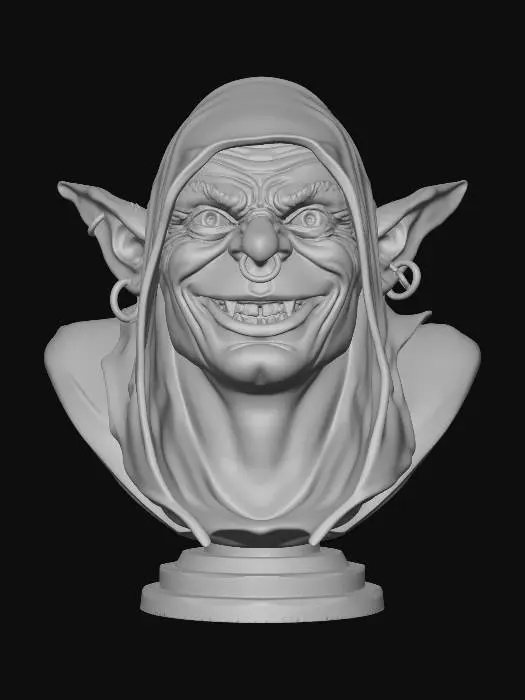 3D model for Grinning Green Ogre