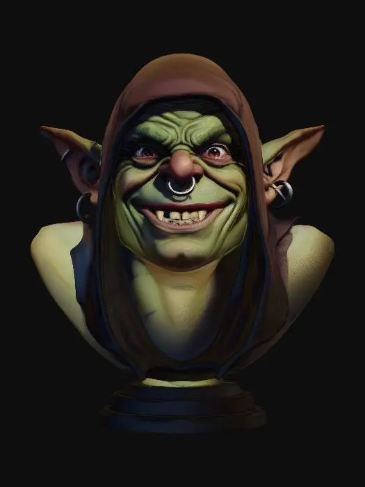 3D model for Grinning Green Ogre