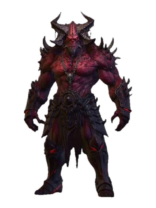 Crimson Doombringer - Doom model 3D, wygenerowany przez AI