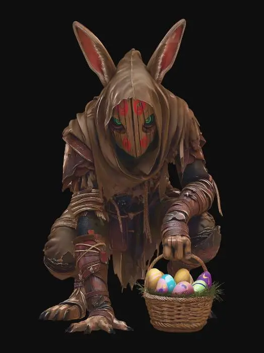 3D model for The Hooded Hare of Easter, #EasterEgg2026#