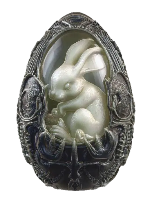 Locket of the Ivory Hare, #EasterEgg2026# 3D model, vytvořený pomocí AI