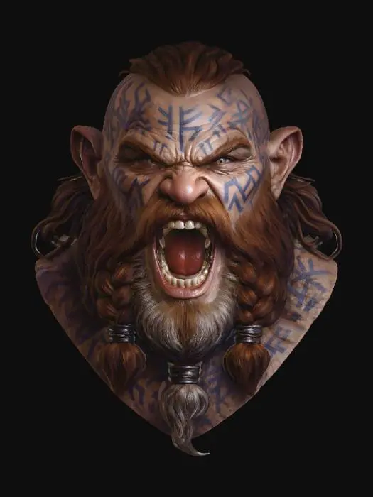 3D model for The Tattooed Berserker
