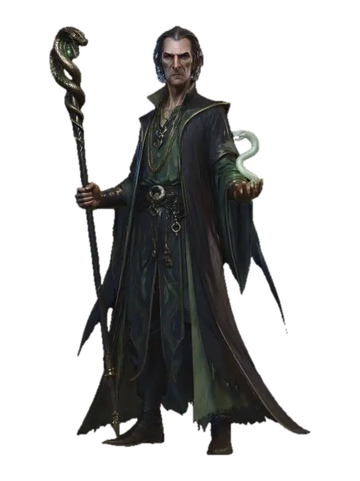 Serpentbound Archmage 3D model, vytvořený pomocí AI