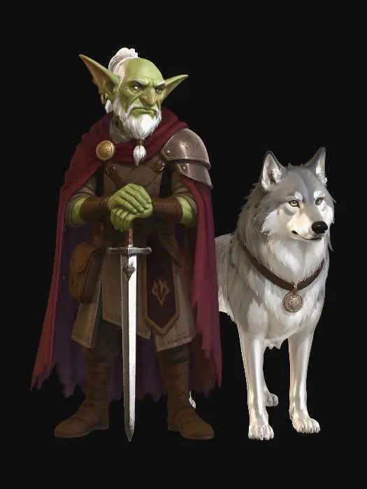 3D model for Oathbound Knight and the Wolf