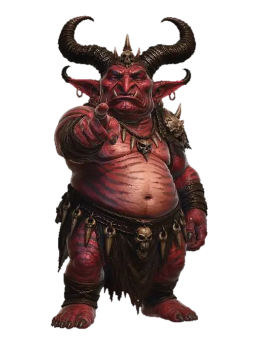 Crimson Horned Overlord 3D model, vytvořený pomocí AI