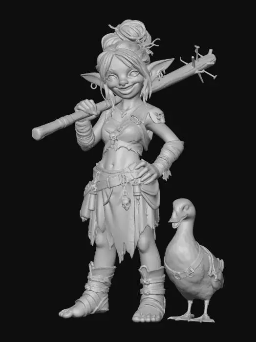 3D model for Goblin Warrior and Duck Companion