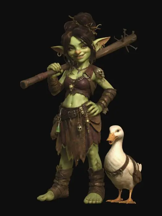 3D model for Goblin Warrior and Duck Companion
