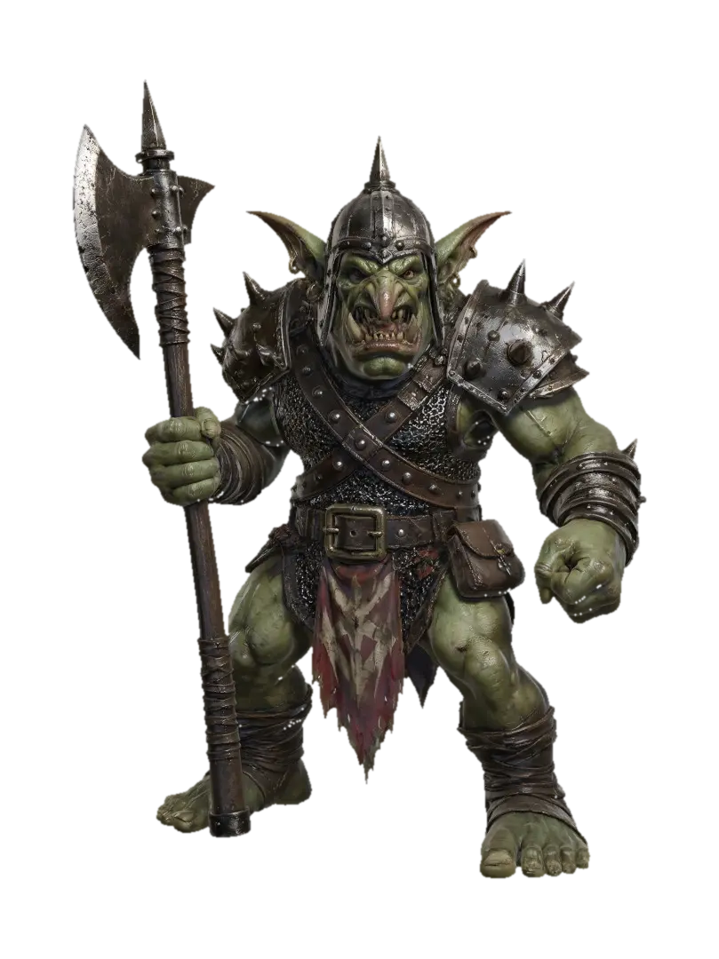 Ironclad Orc Warlord AI 생성 3D 모델