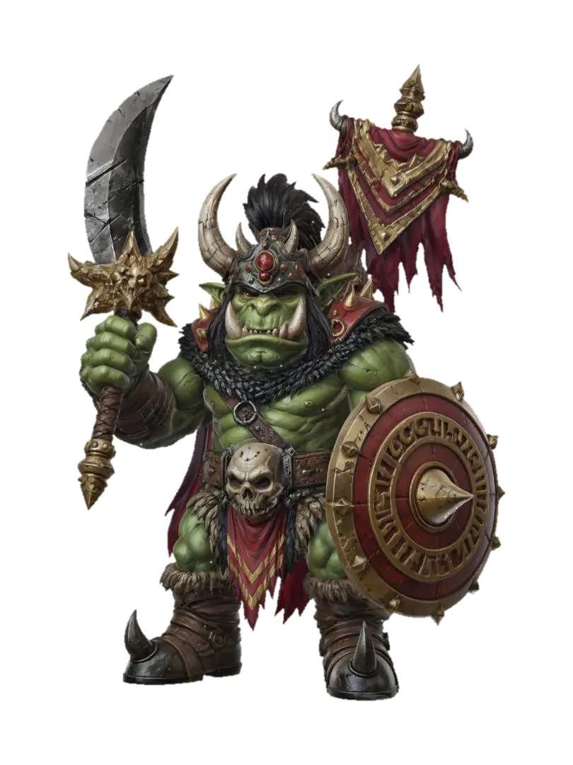 Crimson Horned Warlord AI 생성 3D 모델