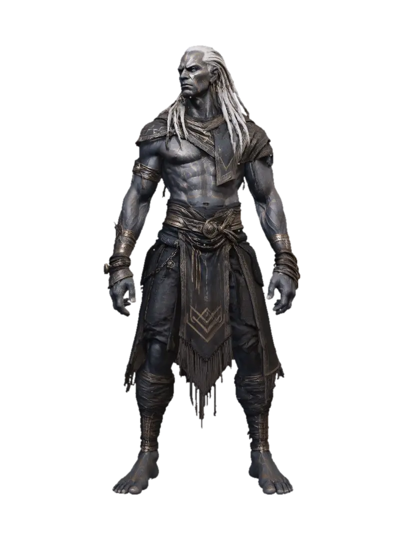 Azure Rune Warrior 3D model, vytvořený pomocí AI