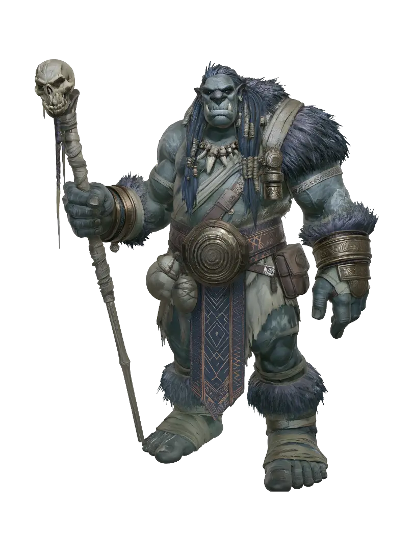 Skullstaff Warlord - Doom model 3D, wygenerowany przez AI