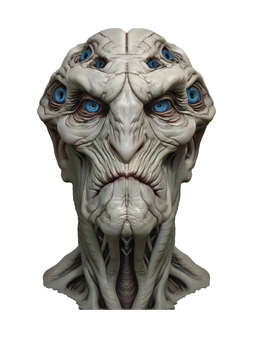 Many-Eyed Oracle 3D model, vytvořený pomocí AI