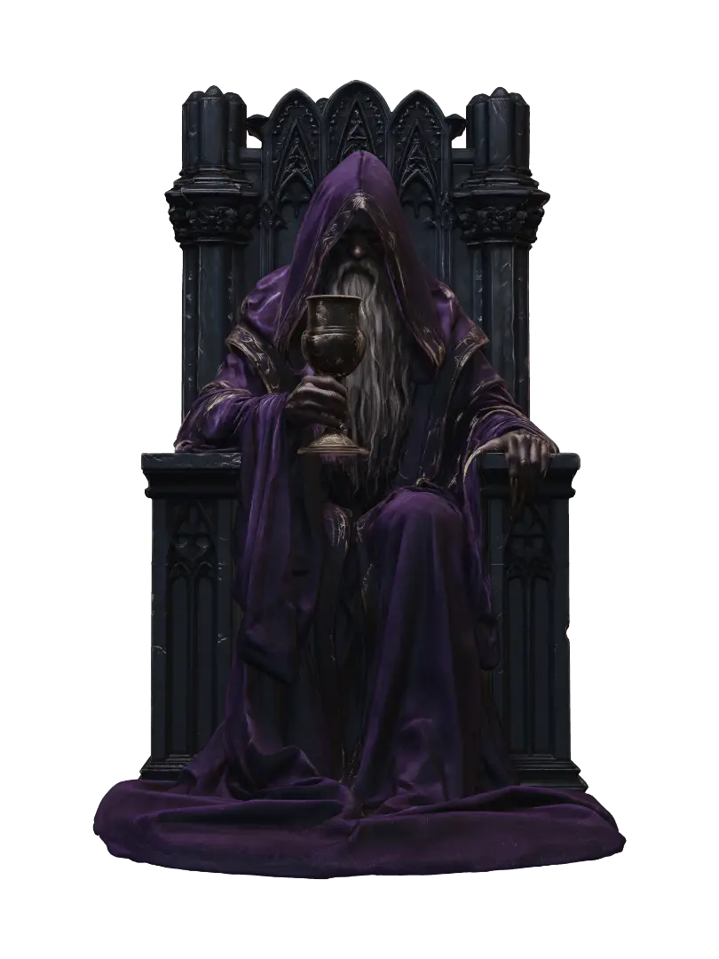 Chalice of the Dark Oracle 3D model, vytvořený pomocí AI