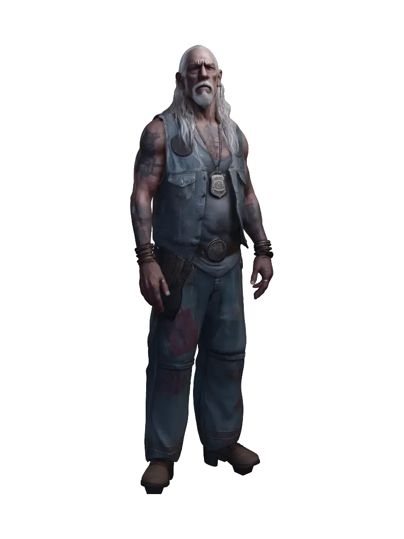 Wasteland Deputy - Dusty 3D model, vytvořený pomocí AI