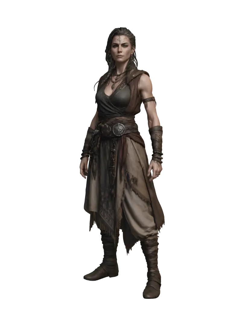 Wasteland Warrior - Scavenger 3D model, vytvořený pomocí AI
