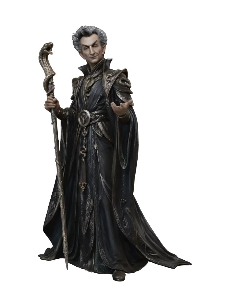 Serpentbound Archmage 3D model, vytvořený pomocí AI