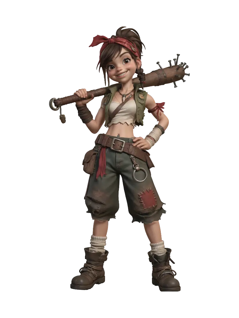 Wasteland Scrapper - Scavenger 3D model, vytvořený pomocí AI