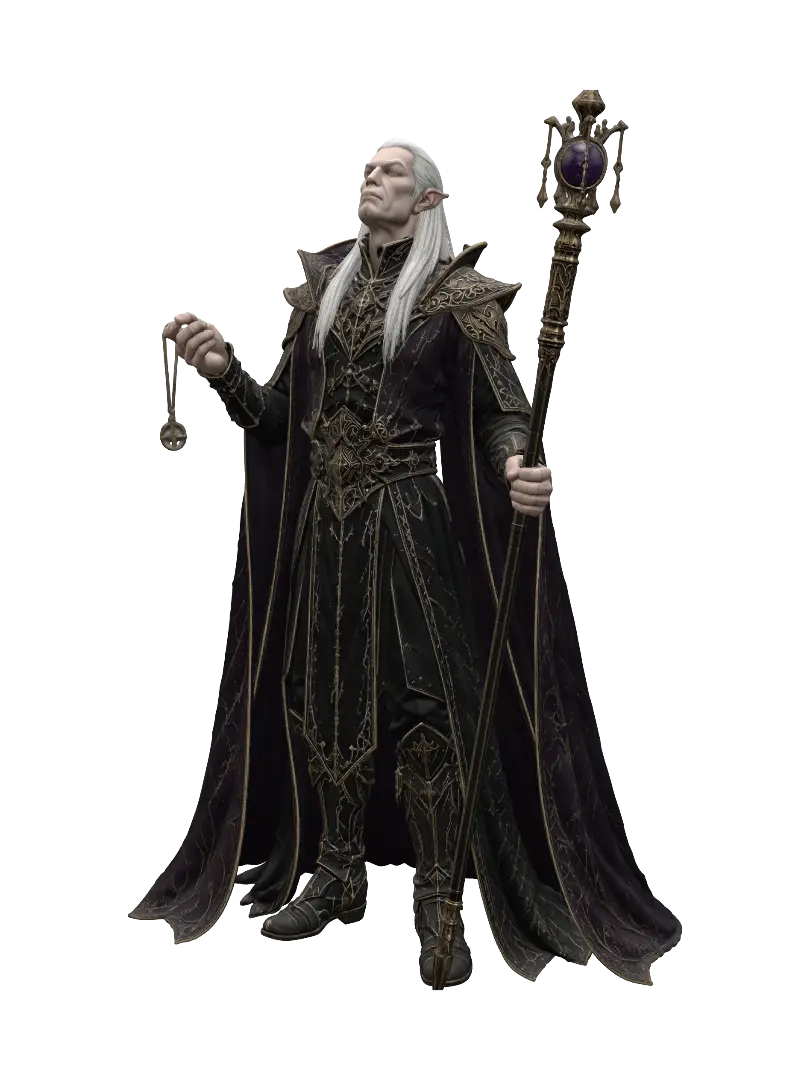 Jared the hypnotist - Archmage 3D model, vytvořený pomocí AI