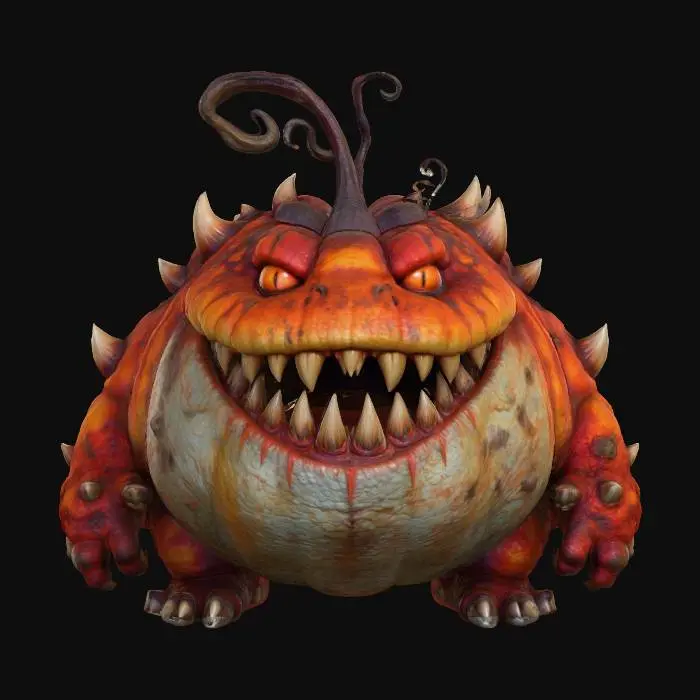 3D model for Grinning Gourd Monster, #villain#
