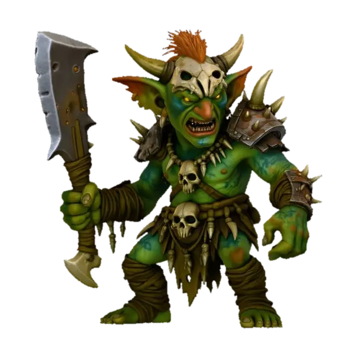 Goblin Warlord AI 생성 3D 모델