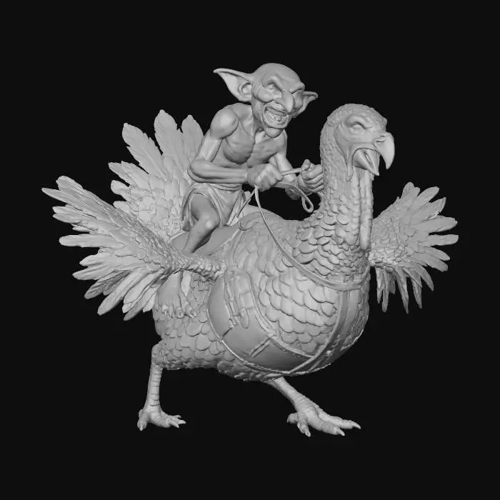 3D model for Goblin Jockey, #Thanksgiving#