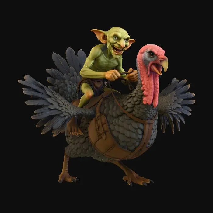 3D model for Goblin Jockey, #Thanksgiving#