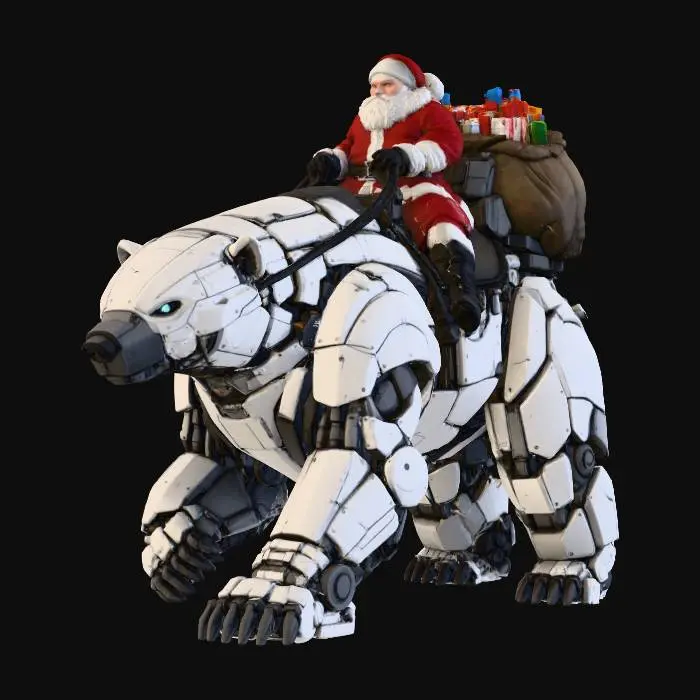 3D model for Santa's Robotic Polar Express, #Christmas2025#