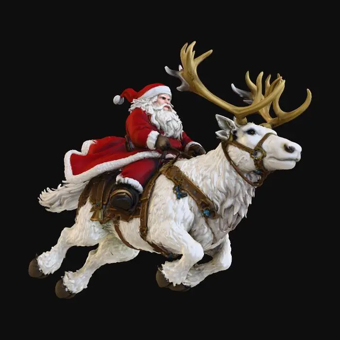 3D model for Santa's Majestic Ride, #Christmas2025#