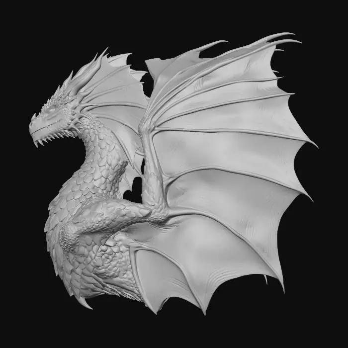 3D model for Majestic Dragon Sculpture