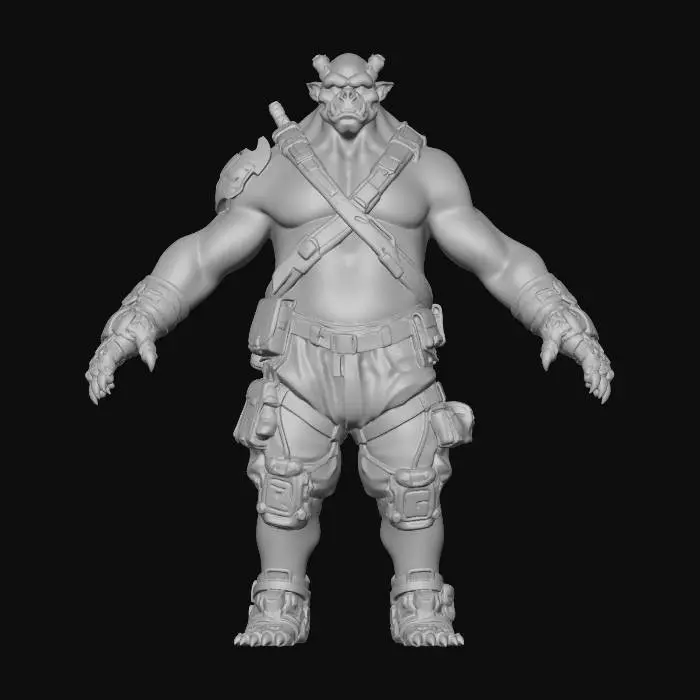 3D model for Neon Jungle Warrior