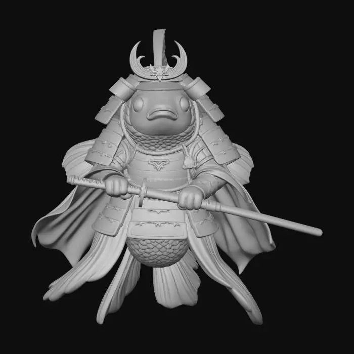 3D model for Samurai Fish Warrior