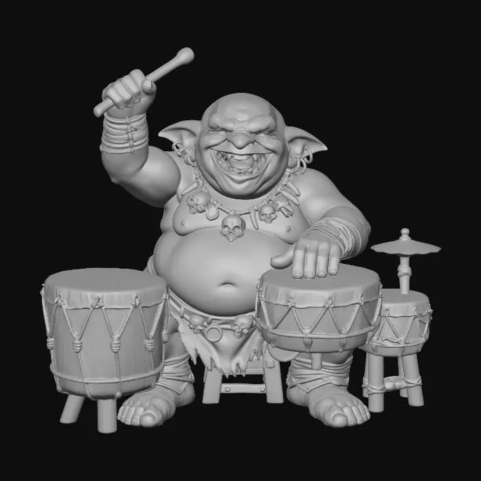 3D model for Blue Goblin Drummer
