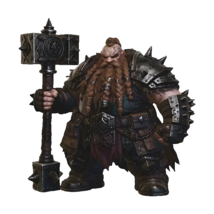 Model 3D Ironhammer Warlord - Hammer, dijana oleh AI