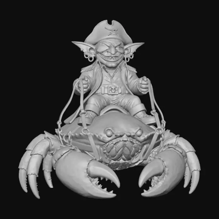 3D model for Captain Greenbeard and the Crimson Crab