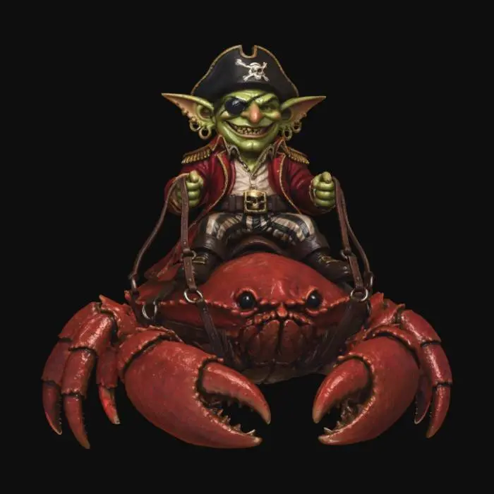 3D model for Captain Greenbeard and the Crimson Crab