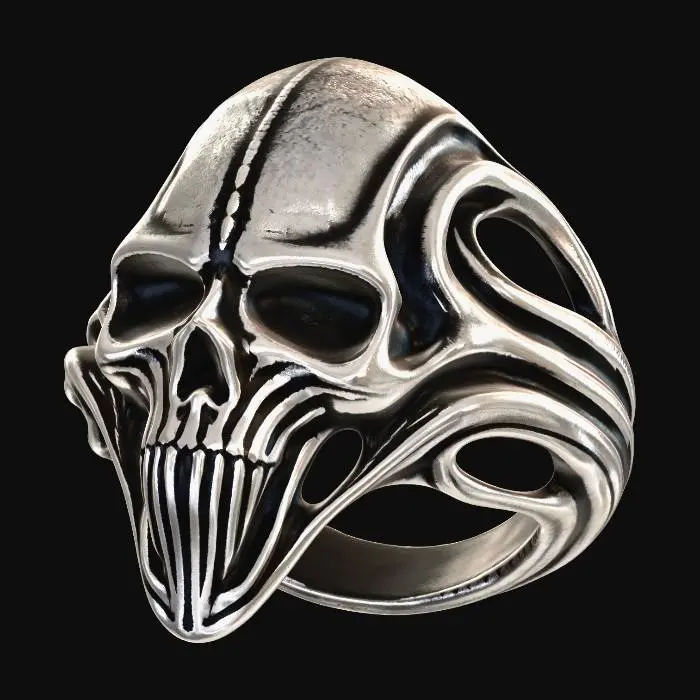 3D model for Chrome Skull Ring