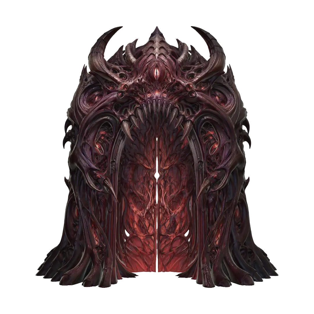 โมเดล 3D ของ Crimson Gate of the Abyss - Demonic สร้างโดย AI