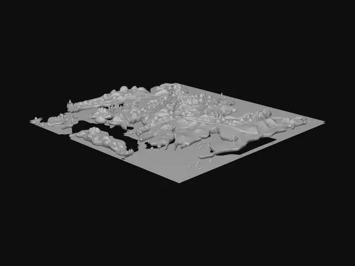 3D model for Mid-earth Map