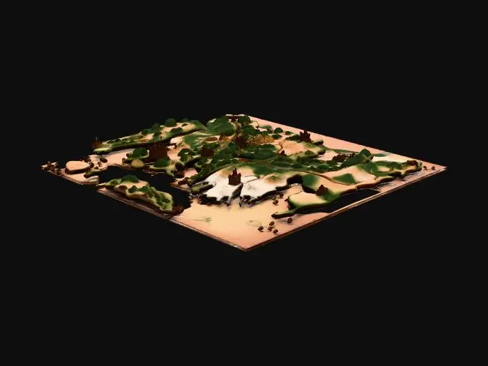 3D model for Mid-earth Map