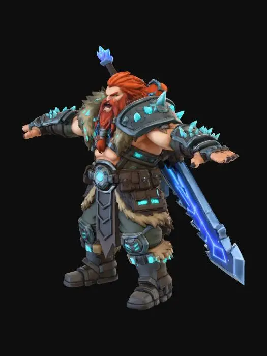 3D model for Space Barbarian Warrior