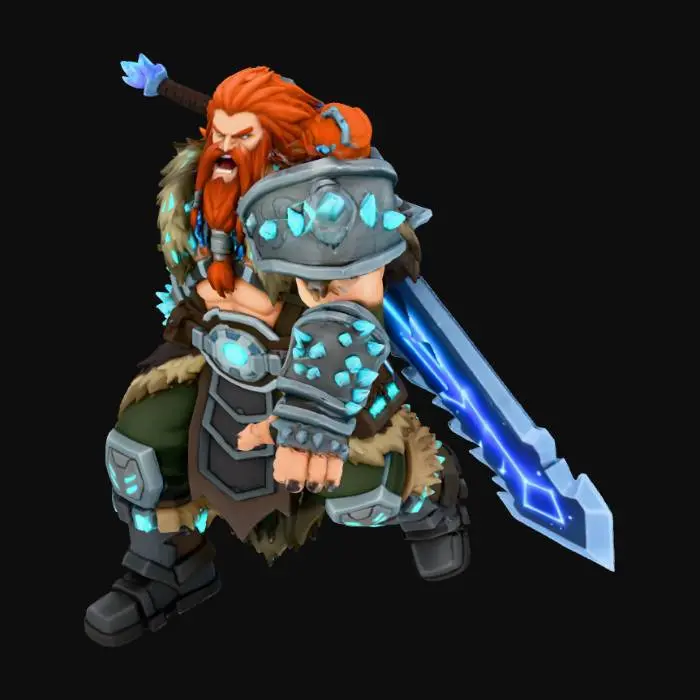 3D model for Space Barbarian Warrior