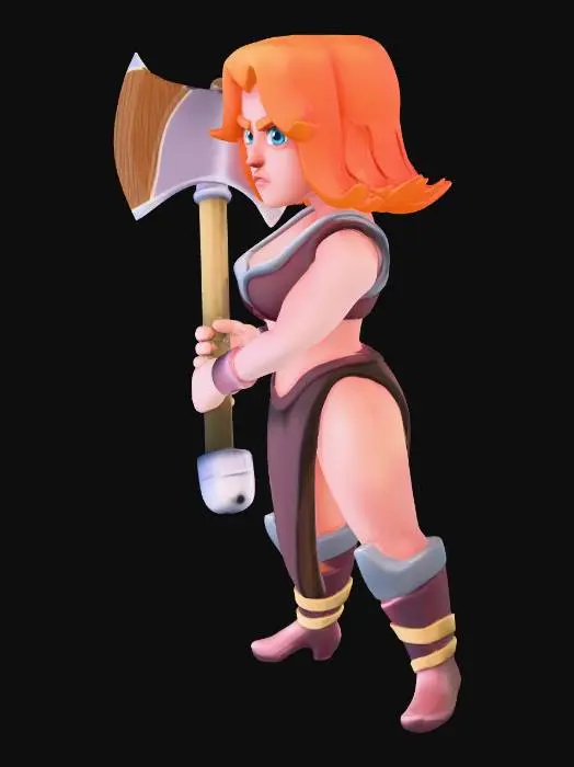 3D model for Axe Warrior