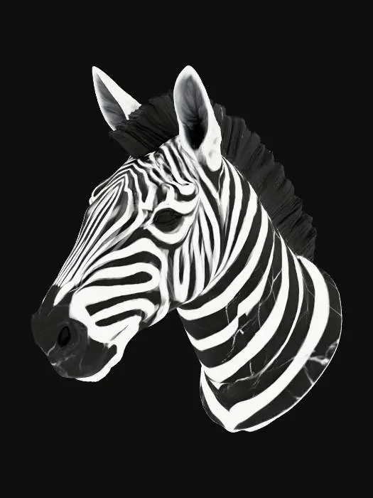 3D model for Zebra in Marble