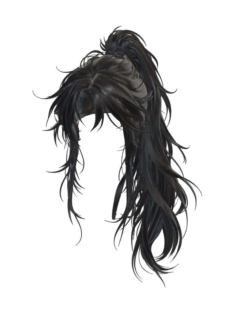 3D-модель Midnight Ponytail - Silhouette, згенерована ШІ