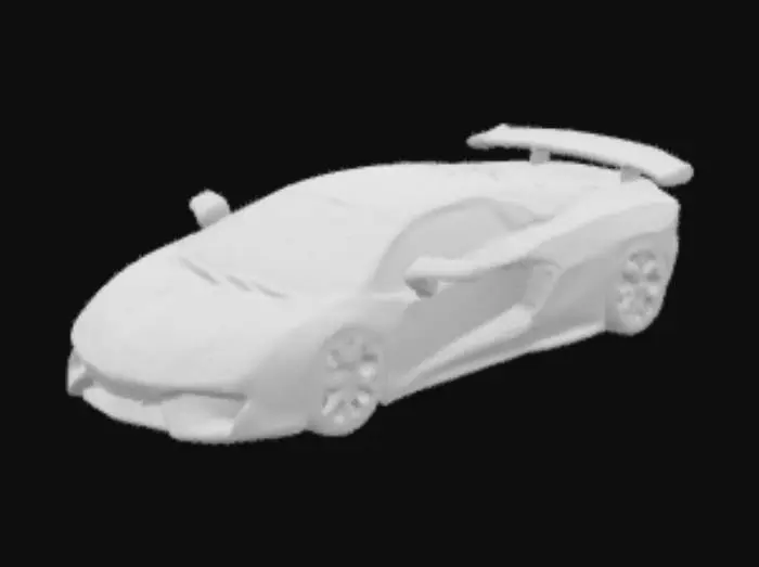 3D model for A hyper-realistic 3D model of a Lamborghini Aventador in vibrant metallic blue with bold orange accents — including orange brake calipers, side skirts, mirror caps, and subtle racing stripes. The car has a low, aerodynamic profile with sharp, angular lines, aggressive front splitter, and a large rear diffuser. Ultra-detailed headlights and taillights, glossy paint finish, realistic carbon fiber parts, and a sporty racing stance. High-poly mesh, suitable for animation and rendering in cinematic lighting. Reflections on the body, visible tire textures, detailed interior with orange-blue stitched leather seats and dashboard.