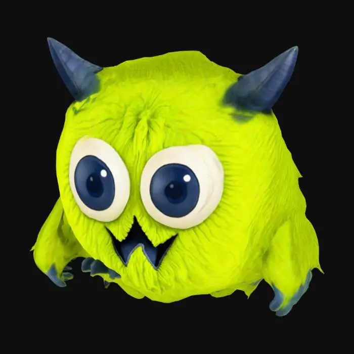 3D model for Fluffy Horned Monster