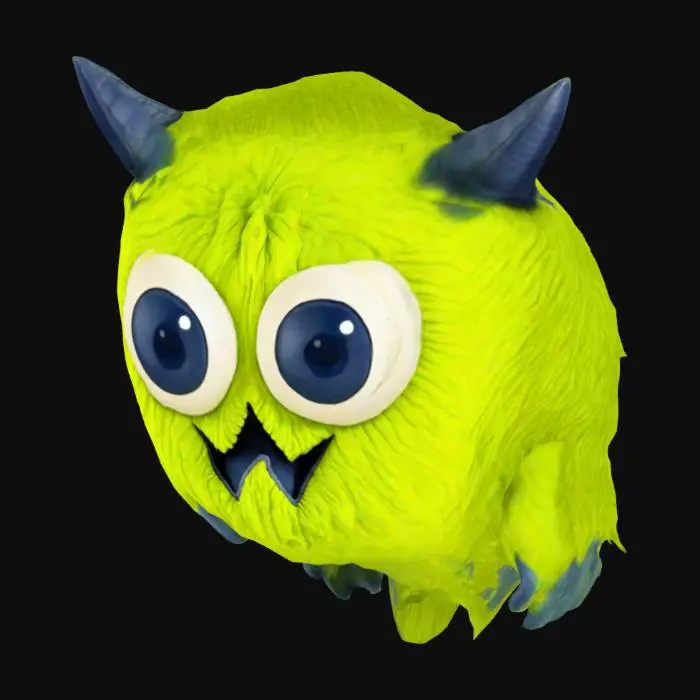 3D model for Fluffy Horned Monster
