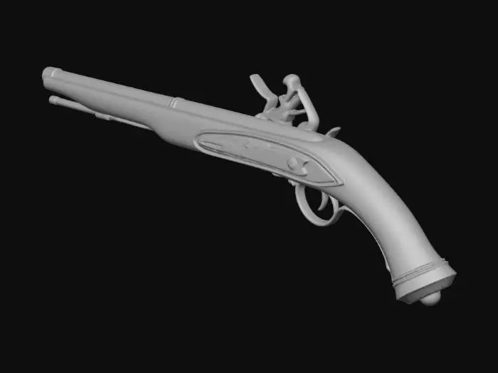 3D model for Flintlock Cavalry Pistol