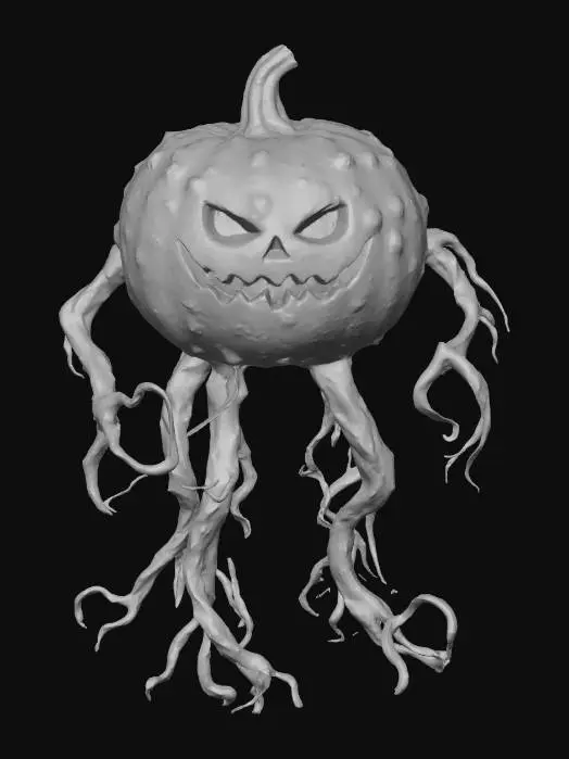 3D model for #Halloween2025#, Mutated Pumpkin