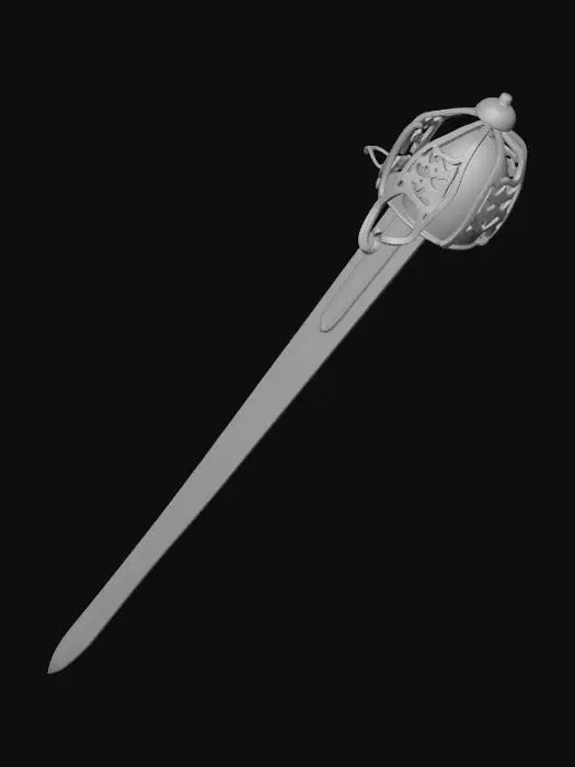 3D model for Basket-Hilted Broadsword
